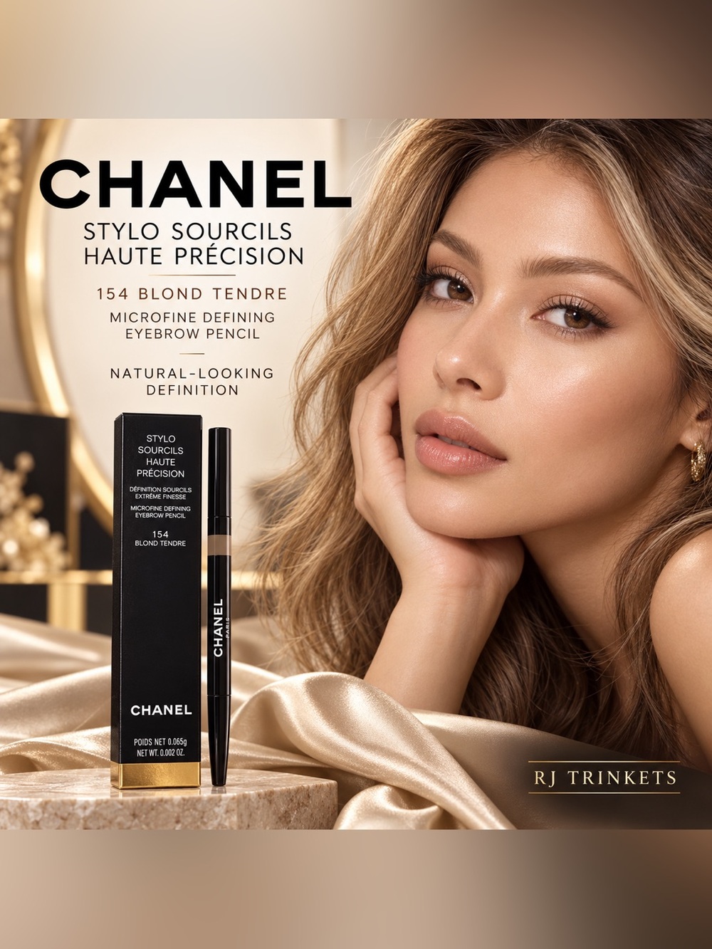 CHANEL Blond Tendre 154 Microfine Defining Eyebrow Pencil - Neutral Blonde